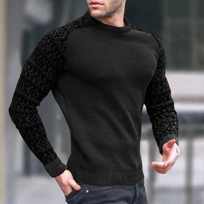 Base Layer Shirt Autumn Waffle Long-Sleeve Men's T-Shirt Casual Pullover Knit Top