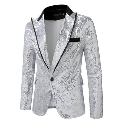 Men's Disco Sequined Jacket  StageHostParty Blazer