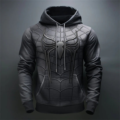3D Spider Print Men's Hoodie Fall Street Fashion