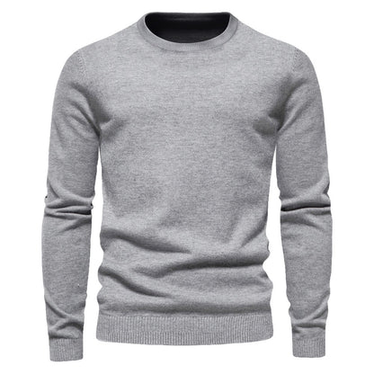 Muti-Color 2025 Fall & Winter Men’s Thick Sweater - Slim Fit Crew Neck Knit Pullover with High Elasticity