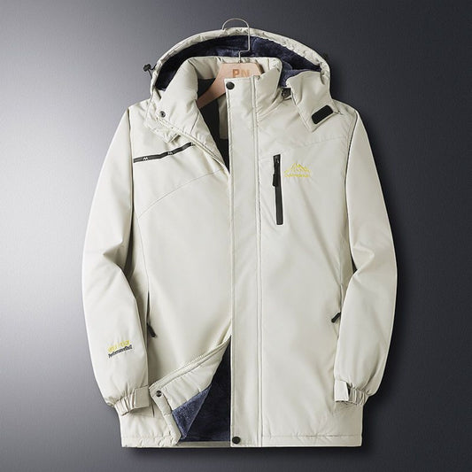 Men's Fleece-Lined Thick Windproof Winter Jacket