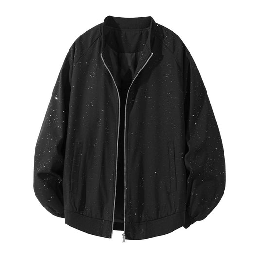 Fashionable men's casual jacket baseball collar jacket with cuffed sleeves