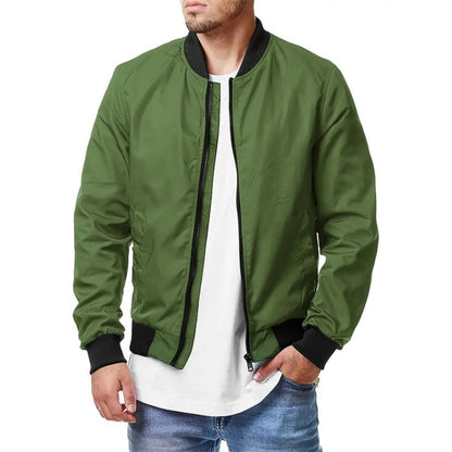 New Men's Pilot Jacket Trendy Oversized Zip-Up Coat
