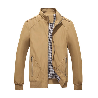 Stand Collar Workwear Jacket Loose Fit Casual Coat