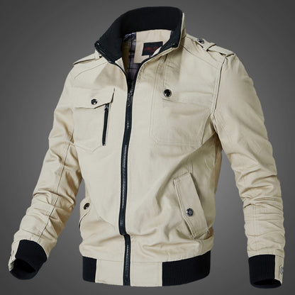 Oversized Men's Stylish Slim-Fit Workwear Military Jacket