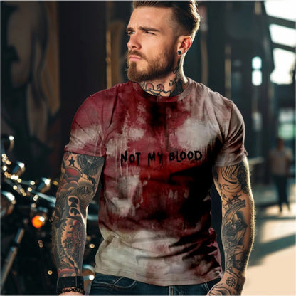 Gothic Bloody Style Bald Gift Novelty Men's Tee