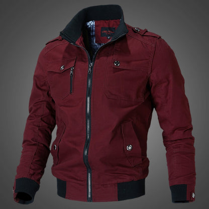 Oversized Men's Stylish Slim-Fit Workwear Military Jacket