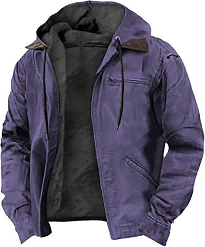 Men’s Solid Color Cardigan Sweater - Autumn Winter Knitted Casual Outerwear