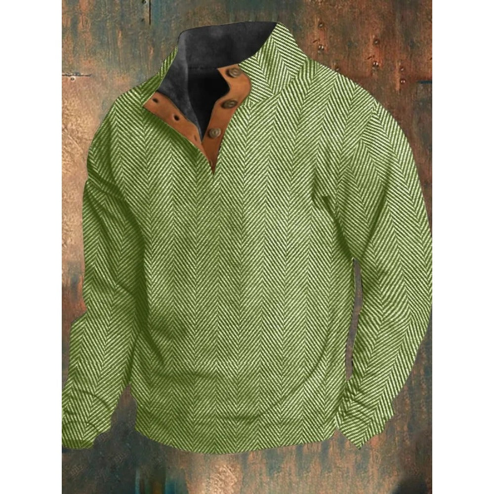 Autumn 3D Hoodie Popular Digital Print Stand Collar Men's Casual Outerwear