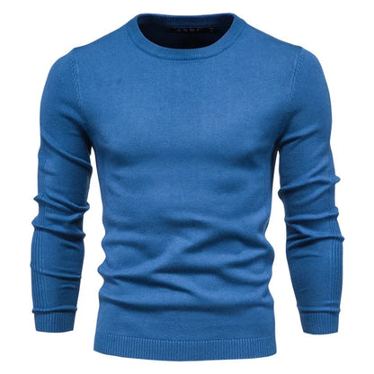 Muti-Color 2025 Fall & Winter Men’s Thick Sweater - Slim Fit Crew Neck Knit Pullover with High Elasticity