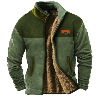 New Men's Padded Jacket Fleece-Lined Outerwear  Fashion Coat