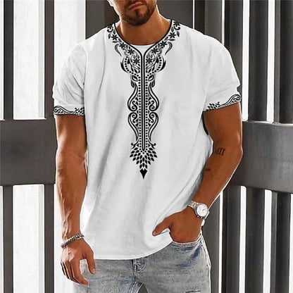Savior Cross Warrior 3D Print Men's Breathable Round-Neck Tee