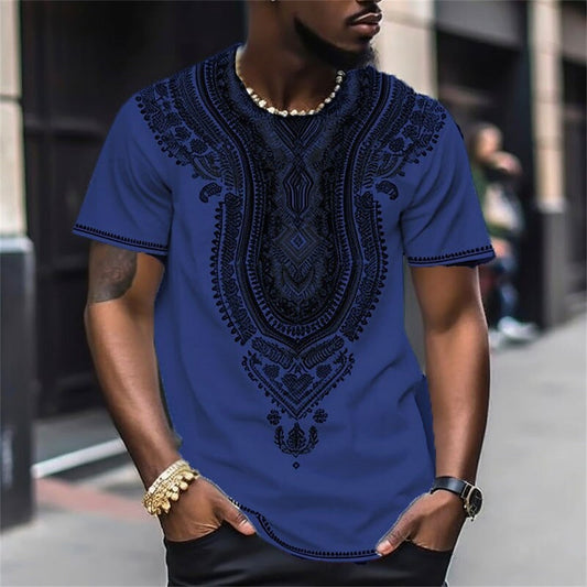 New Bohemian Style Loose Fit Men's Short-Sleeve Casual Top