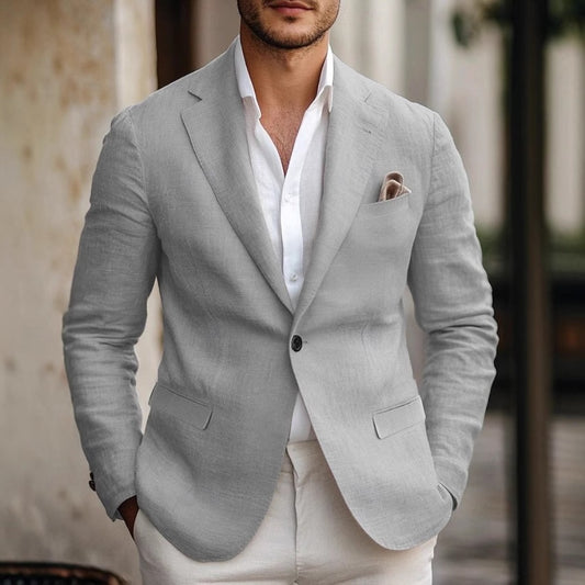 New Slim Fit TwoPiece Men's Suit  SingleButton Casual Blazer