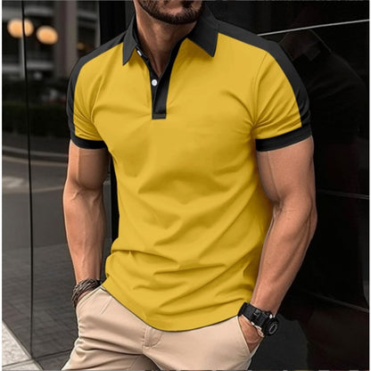 New Independent Site Men's Wear Turn-Down Collar Fashion Digital Print Men's Casual Short Sleeve Polo Shirt