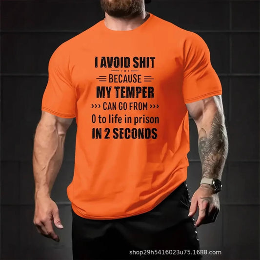Mesh Short-Sleeve 3D Digital Printed Letter Graphic Men's Summer Tee