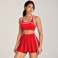 Women's Padel Flutter Top Red