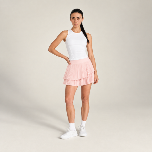 Women's Padel Double Layer Skirts Pink