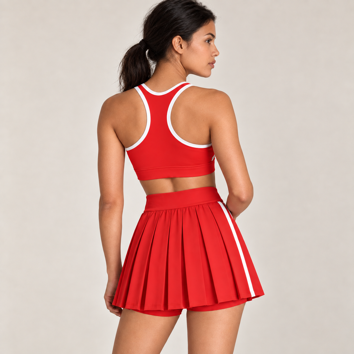 Women's Padel Flutter Top Red