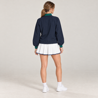 Women’s Padel Half-Zip Performance Court Sets Navy Blue