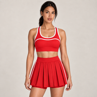 Women's Padel Flutter Top Red