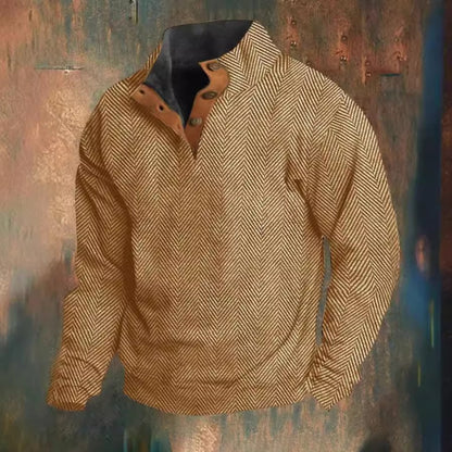 Autumn 3D Hoodie Popular Digital Print Stand Collar Men's Casual Outerwear