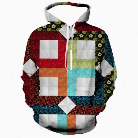 3D Digital Print Fashion Casual Hooded Sportswear Men's Graffiti Retro Style