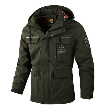 Men's Outdoor Windbreaker Quick-Dry Hiking Jacket Lightweight Coat