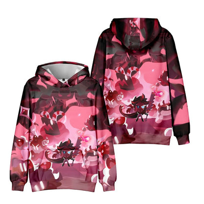 3D Beast Cookie Shadow Milk Hoodie – Adult & Kids Winter Wear